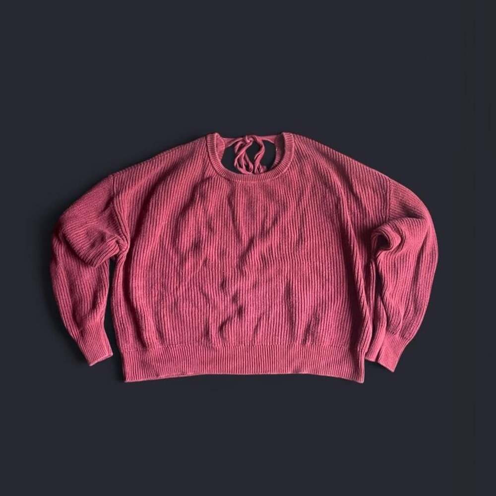 True Religion Ribbed Knit Sweater Women’s Medium Burgundy